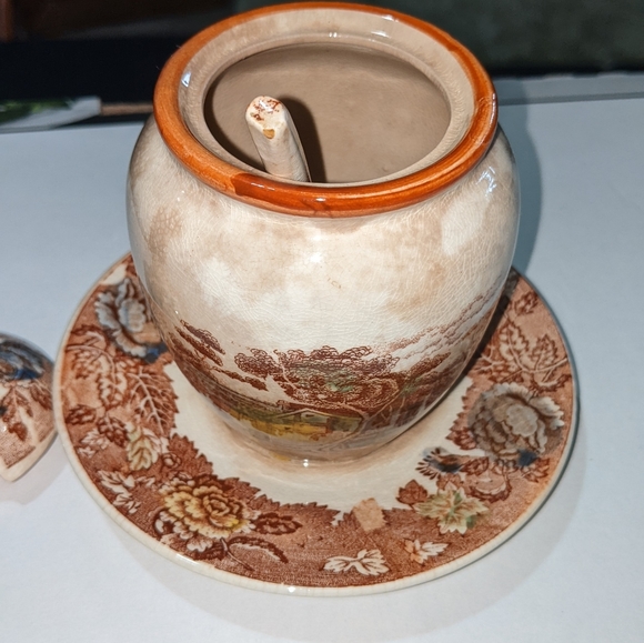 Vintage 1950's Mountain Woodland by Nasco Jam Jar - Picture 8 of 14